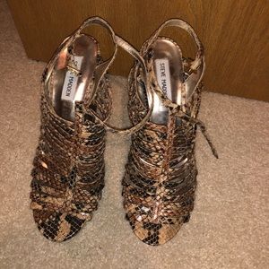 Steve Madden snake skin wedges